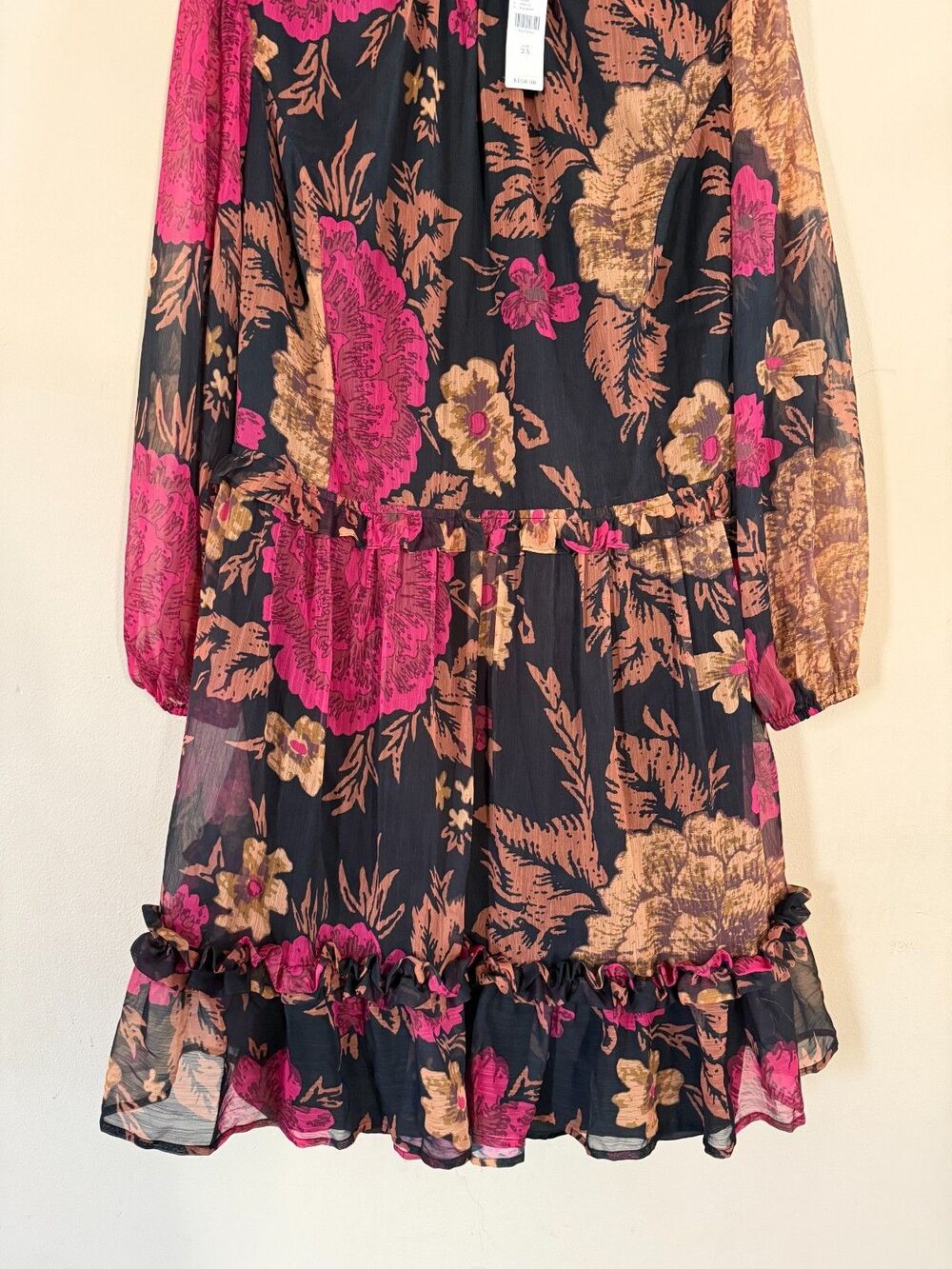 NWT Porridge by Anthropologie Puff-Sleeved Floral Mini Dress Size 2XLarge Whimsy - Picture 12 of 16